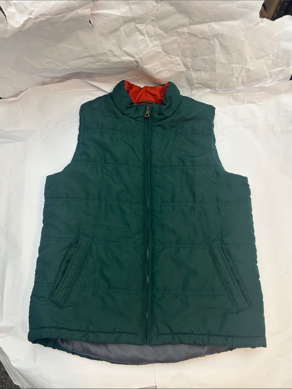 Original Weatherproof Vintage Forest Green Quilted Puffer Vest